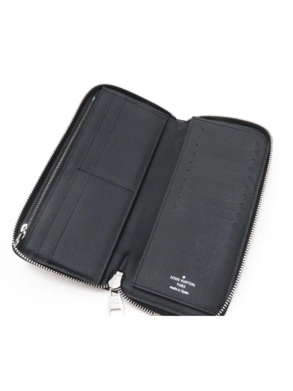Louis Vuitton Zippy Wallet Vertical Damier Graphite Canvas Black